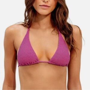 Vix Pink Bikini Top in Lotus